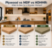 Plywood vs MDF vs HDHMR